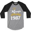 kings are born in 1987 3/4 Sleeve Shirt