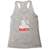 my girl wants to party all the time Racerback Tank