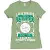 I Love Someone With Liver Cancer To The Moon And Back Ladies Fitted T-Shirt
