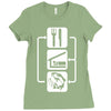 v2 eat sleep fish Ladies Fitted T-Shirt
