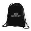 rice waitlist Drawstring Bags