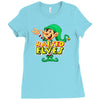 raised by elves elf christmas Ladies Fitted T-Shirt