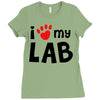 i love my lab labrador Ladies Fitted T-Shirt
