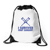 I Survived Foot Surgery Drawstring Bags