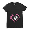Custom baby girl name maternity design Ladies Fitted T-Shirt