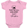 They're All Mad Here. I fit right in Baby Bodysuit