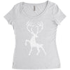 christmas deer Women's Triblend Scoop T-shirt