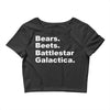 bears, beets, battlestar galactica Crop Top