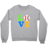 love baseball neon rhinestuds Crewneck Sweatshirt
