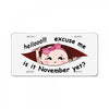 November Peeking Out Asian Baby Girl License Plate