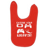 choose your weapon gamer finny retro Baby Bibs