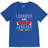 Legends Are Born In January V-Neck Tee