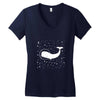 moby in space Women's V-Neck T-Shirt