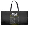 July Girl Facts Leo Weekender Totes