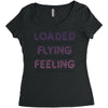 loaded like a freight train flying like an aeroplane feeling like a sp Women's Triblend Scoop T-shirt