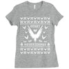 Merry Maverickmas Ugly Christmas Sweater Ladies Fitted T-Shirt