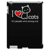 i love cats it's people who annoy me iPad 3 and 4 Case