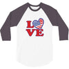 star spangled hammered 3/4 Sleeve Shirt
