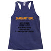 January Girl Hated By Many Racerback Tank