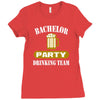 bachelor party drinking team wedding groomsmen bridal funny Ladies Fitted T-Shirt