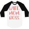 wife boss mom 3/4 Sleeve Shirt