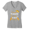 i'm not a widow i'm a wife to a husband with wings Women's V-Neck T-Shirt