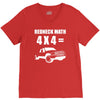 redneck math 4x4 truck V-Neck Tee