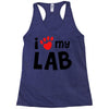 i love my lab labrador Racerback Tank