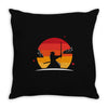 Samurai Sunset Throw Pillow