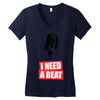 i need a beat Women's V-Neck T-Shirt