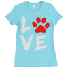 love dog paw Ladies Fitted T-Shirt