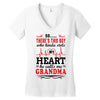 There's This Boy Who Stole My Heart He Calls Me Grandma Women's V-Neck T-Shirt