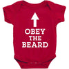 obey the beard funny Baby Bodysuit
