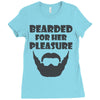 mens bearded Ladies Fitted T-Shirt