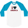 I Love America 3/4 Sleeve Shirt