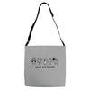 space are friends black Adjustable Strap Totes