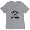 The Best Father Was Born In October V-Neck Tee