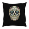 men's pura vida sugar skull Throw Pillow