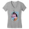 unicorn nerd graphic Women's V-Neck T-Shirt