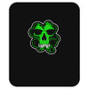 celtic green clover skull patch, irish biker patches Mousepad