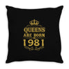 queens are born in 1981 Throw Pillow