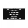 Super March Girl License Plate
