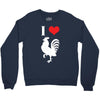 i love cock Crewneck Sweatshirt
