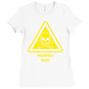 toxic hazard laboratory poison substance warning Ladies Fitted T-Shirt
