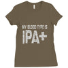 original blood type ipa positive craft beer Ladies Fitted T-Shirt