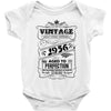 Vintage Aged To Perfection 1956 Baby Onesie