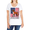 usa boxer flag Ladies Curvy T-Shirt