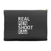 real men shoot raw Accessory Pouches