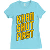 who shot first Ladies Fitted T-Shirt