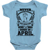 Never Underestimate Dog Rescuer Who Was Born April Baby Onesie